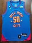 NBA 50 Gordon Nuggets 22-23 statement Maillot bleu brodé